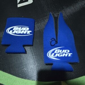 Bud Light Blue Can Koozie Set